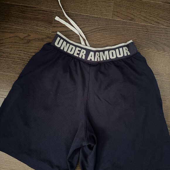 2 Pairs of Under Armour HeatGear Reflex Shorts - Black and Dark Navy/Blue - Picture 4 of 7